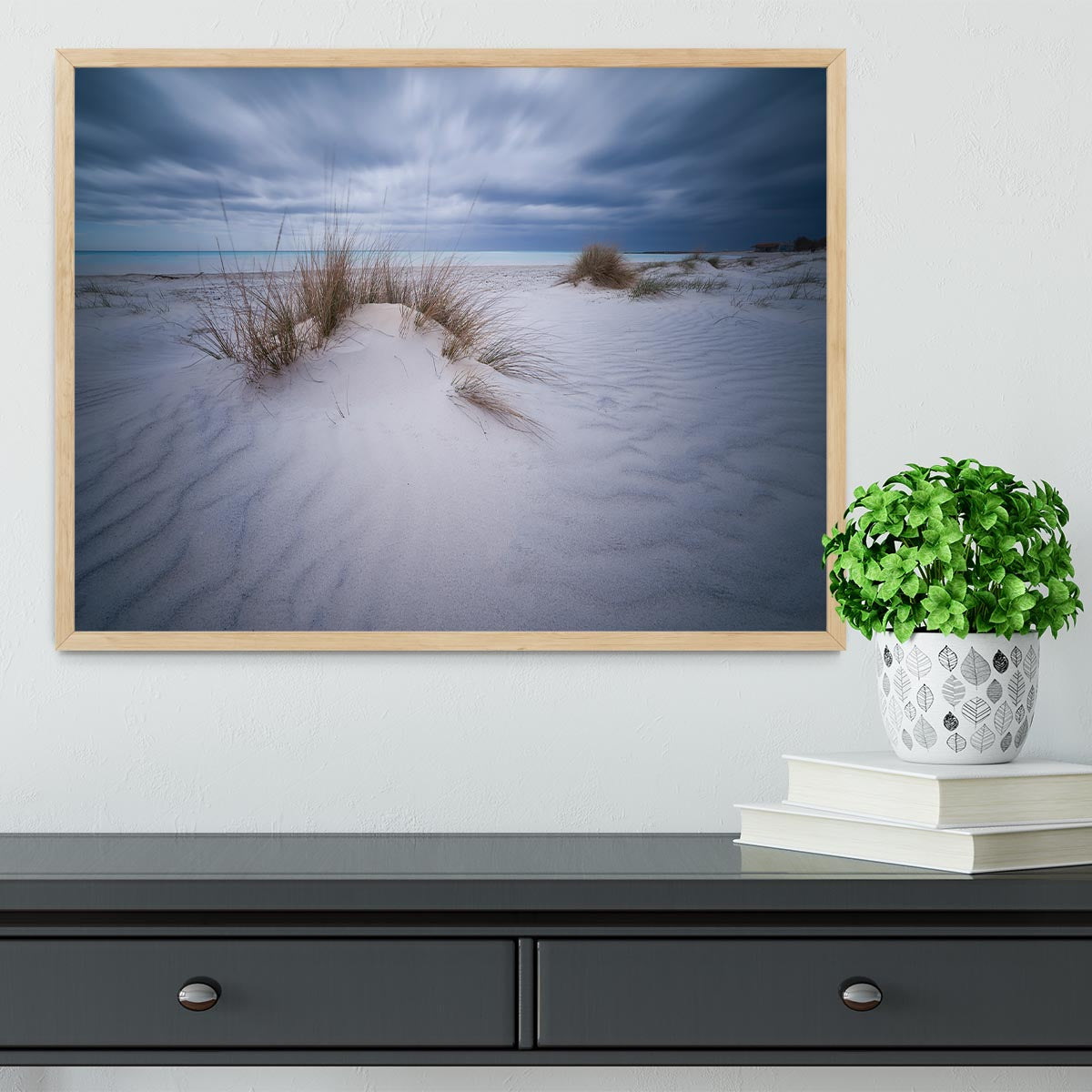 Beach White Framed Print - Canvas Art Rocks - 4