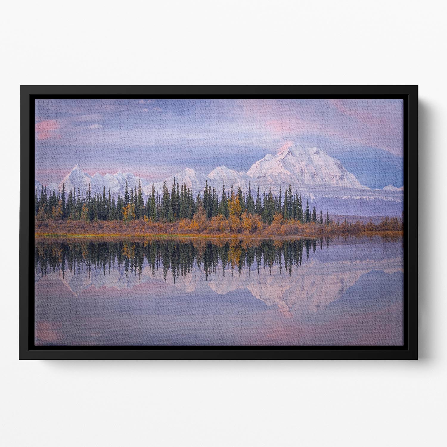 Denali Reflection Floating Framed Canvas - Canvas Art Rocks - 2