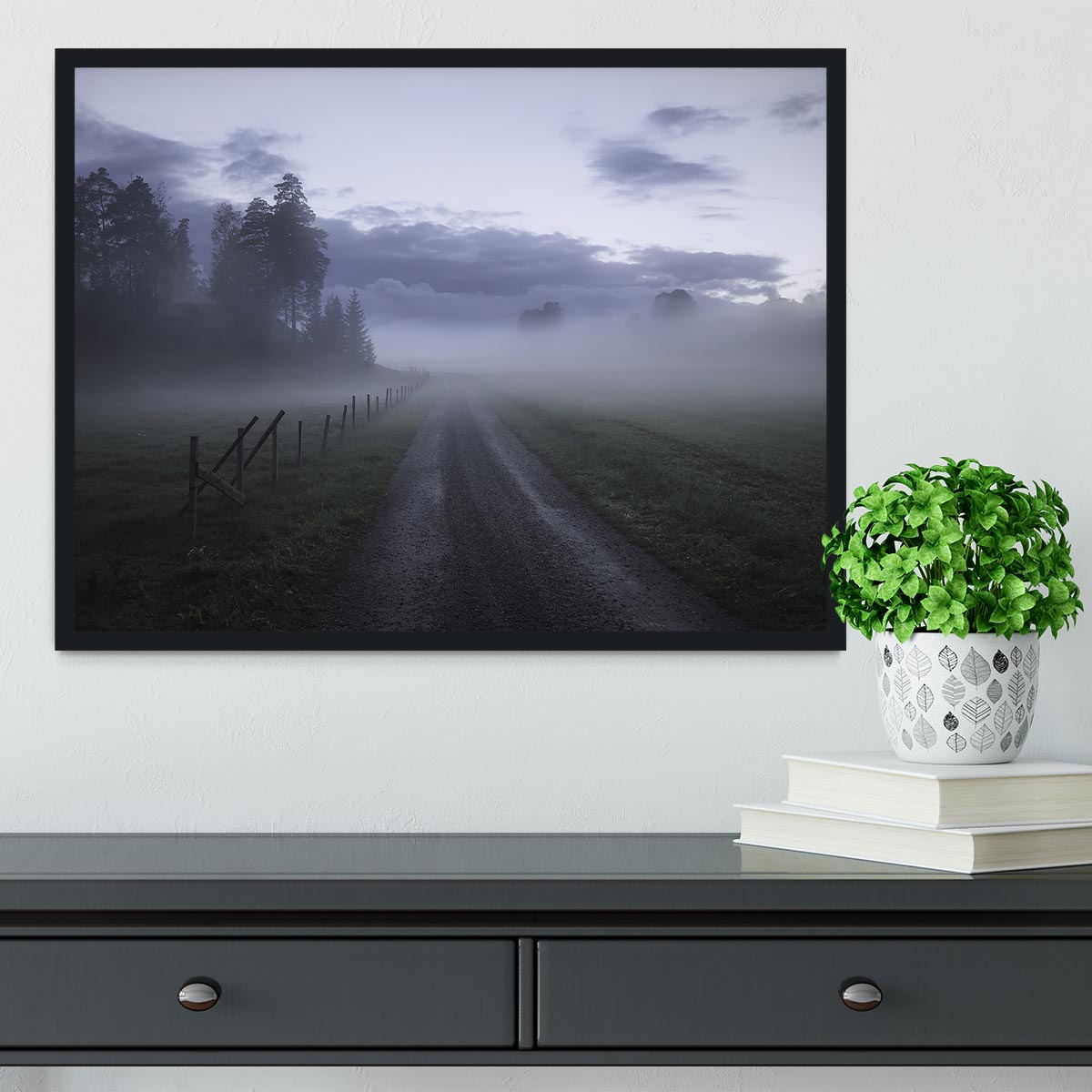 Moody Road Framed Print - Canvas Art Rocks - 2