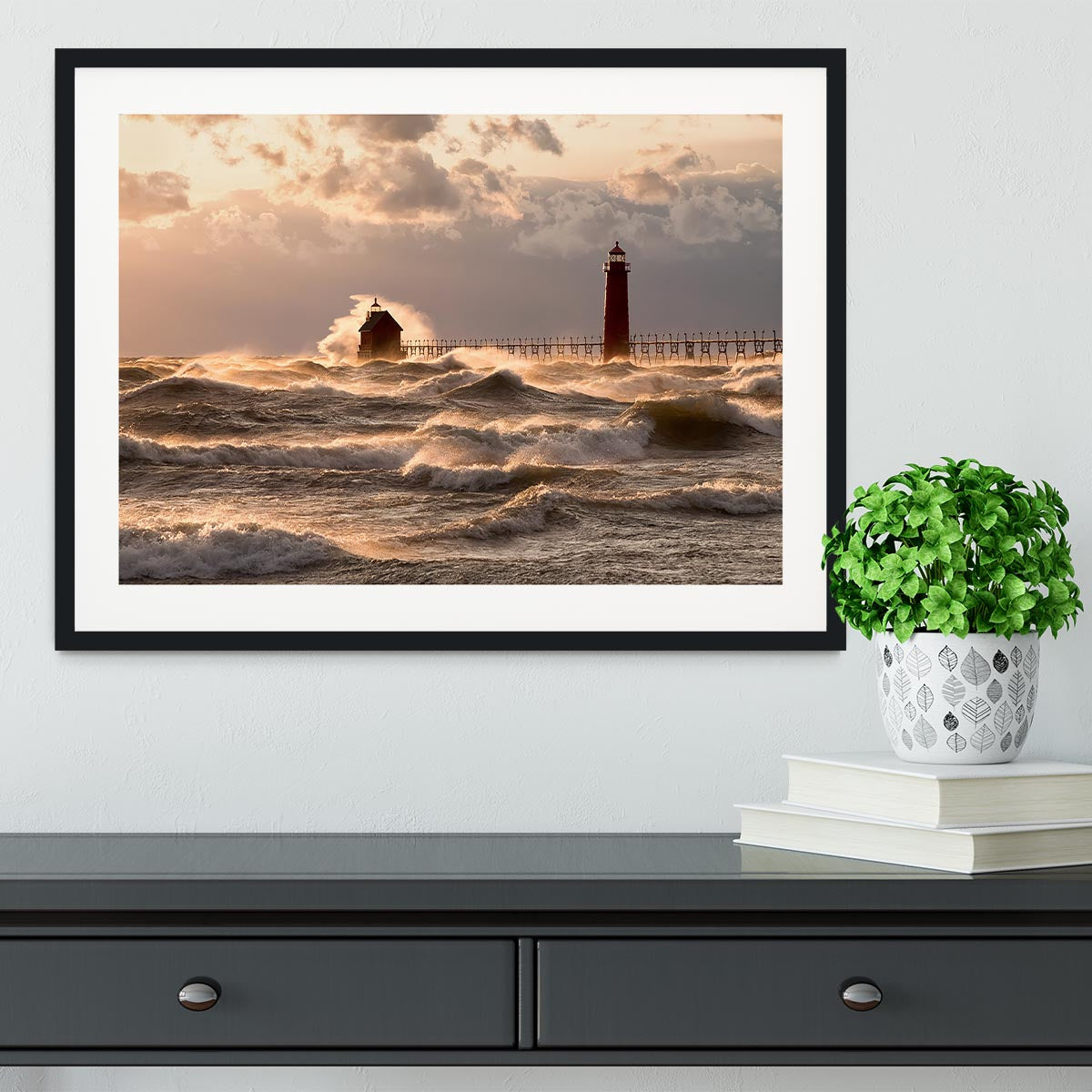 Raging Lake Framed Print - Canvas Art Rocks - 1