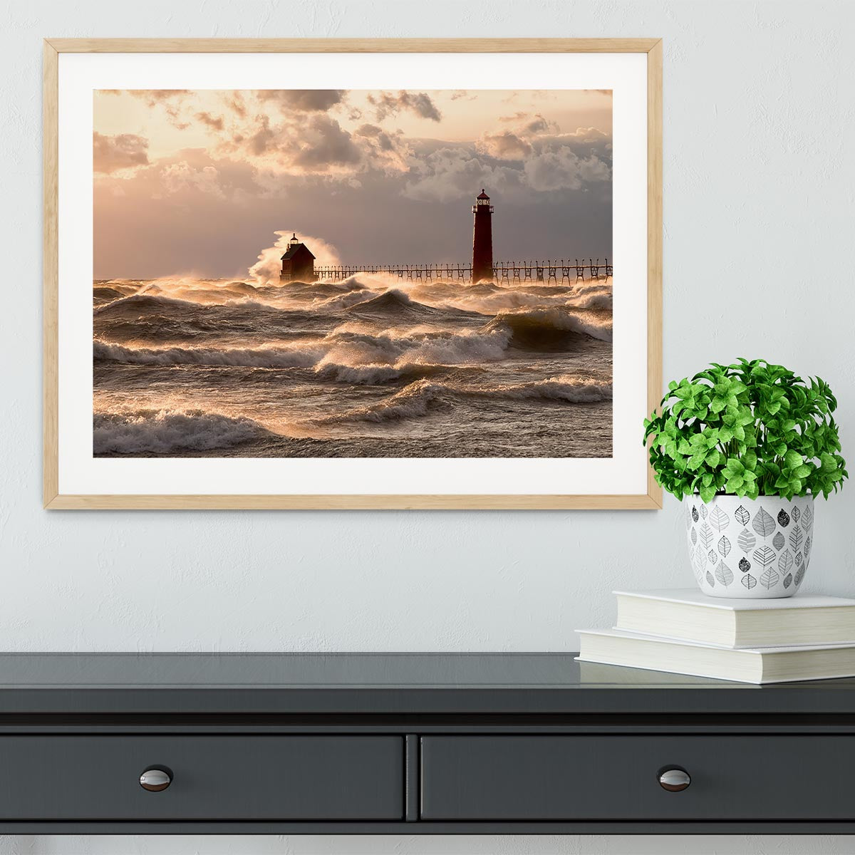 Raging Lake Framed Print - Canvas Art Rocks - 3