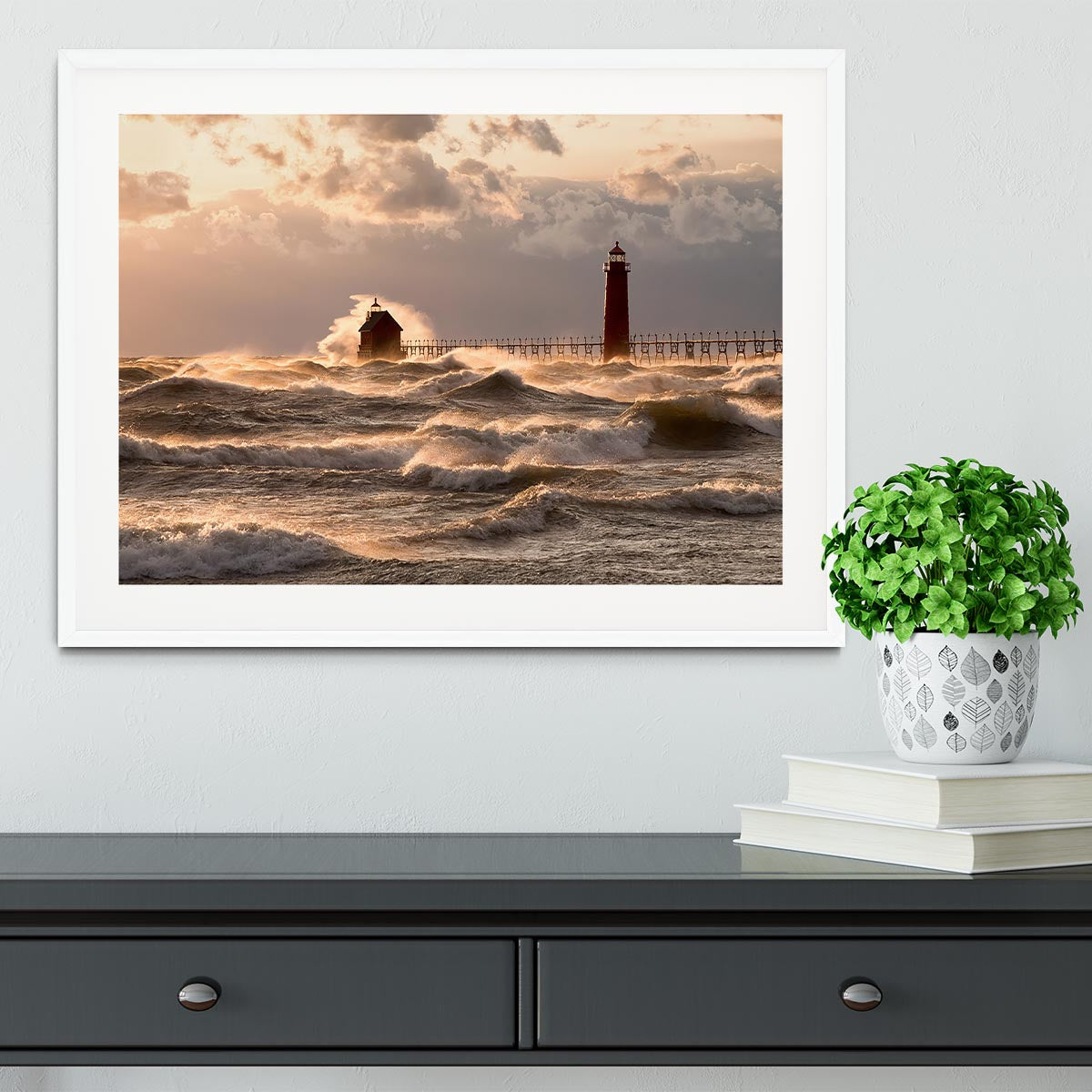 Raging Lake Framed Print - Canvas Art Rocks - 5