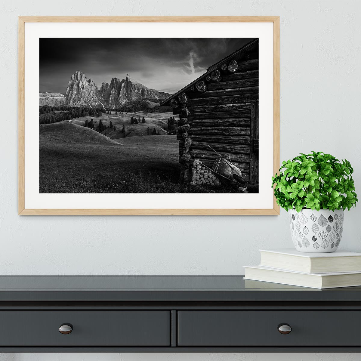 Lodge In Alpe Di Siusi Framed Print - Canvas Art Rocks - 3