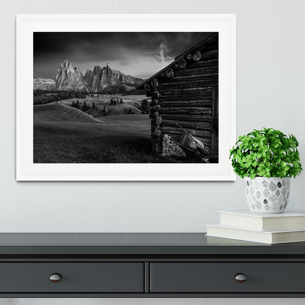 Lodge In Alpe Di Siusi Framed Print - Canvas Art Rocks - 5