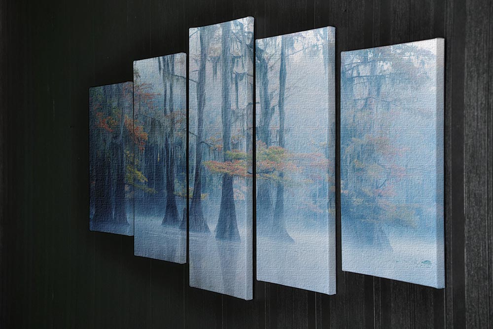 Foggy Swamp Morning 5 Split Panel Canvas - Canvas Art Rocks - 2