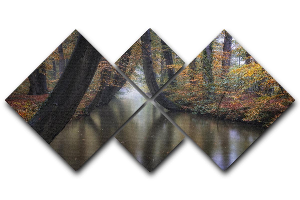 Enchanted Autumn 4 Square Multi Panel Canvas - Canvas Art Rocks - 1