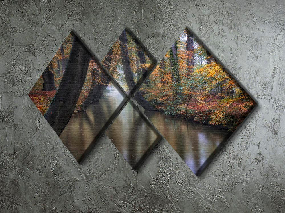 Enchanted Autumn 4 Square Multi Panel Canvas - Canvas Art Rocks - 2