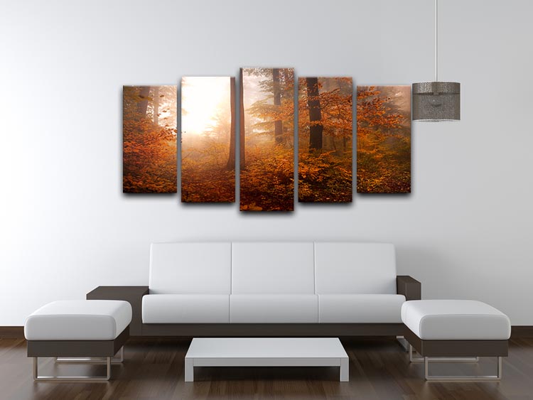 Autumn Trees 5 Split Panel Canvas - Canvas Art Rocks - 3