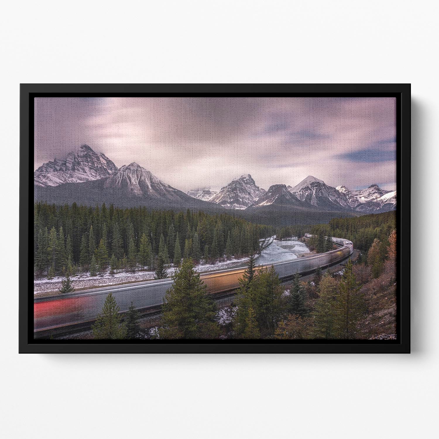 Last Train To Light Floating Framed Canvas - Canvas Art Rocks - 2