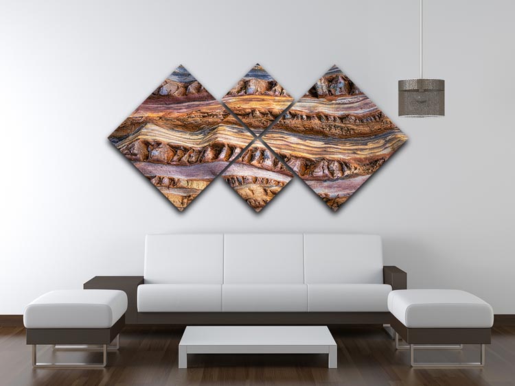 Abstractions In Nature 4 Square Multi Panel Canvas - Canvas Art Rocks - 3