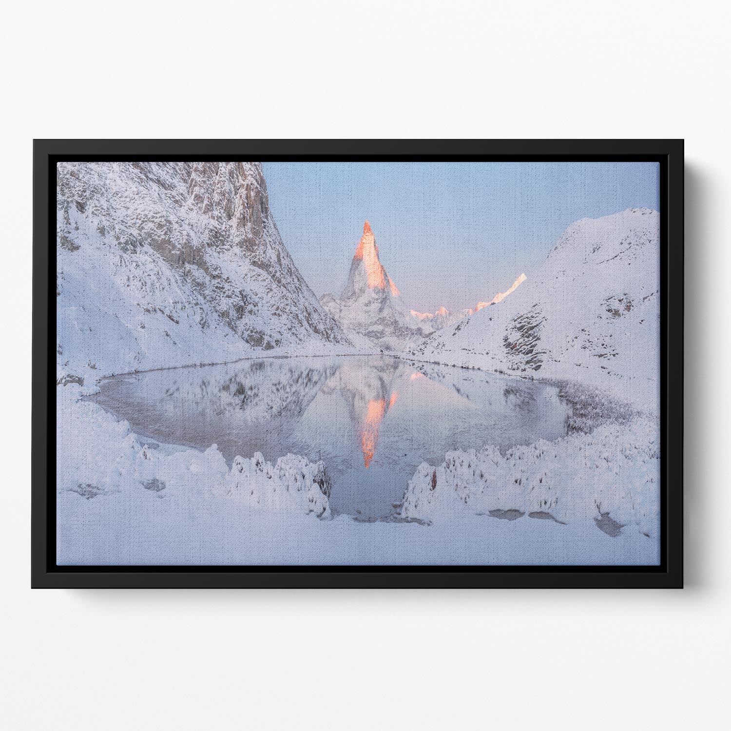 Riffelsee Floating Framed Canvas - Canvas Art Rocks - 2