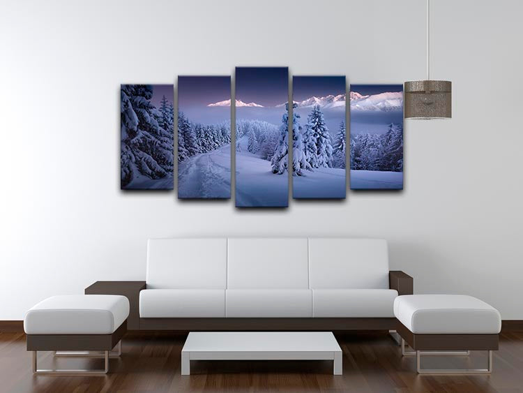 In The Winter 5 Split Panel Canvas - Canvas Art Rocks - 3