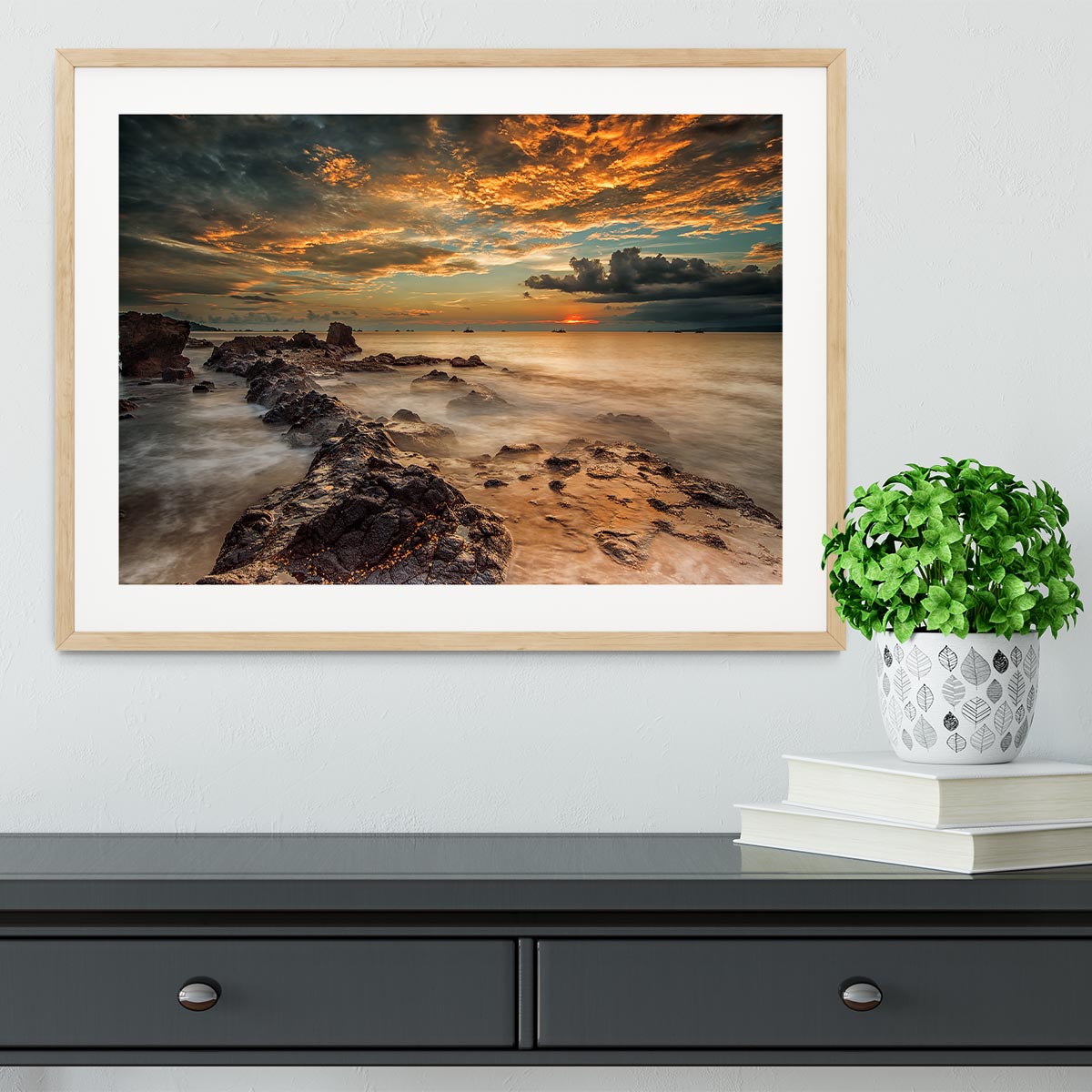 Angry Beach Framed Print - Canvas Art Rocks - 3