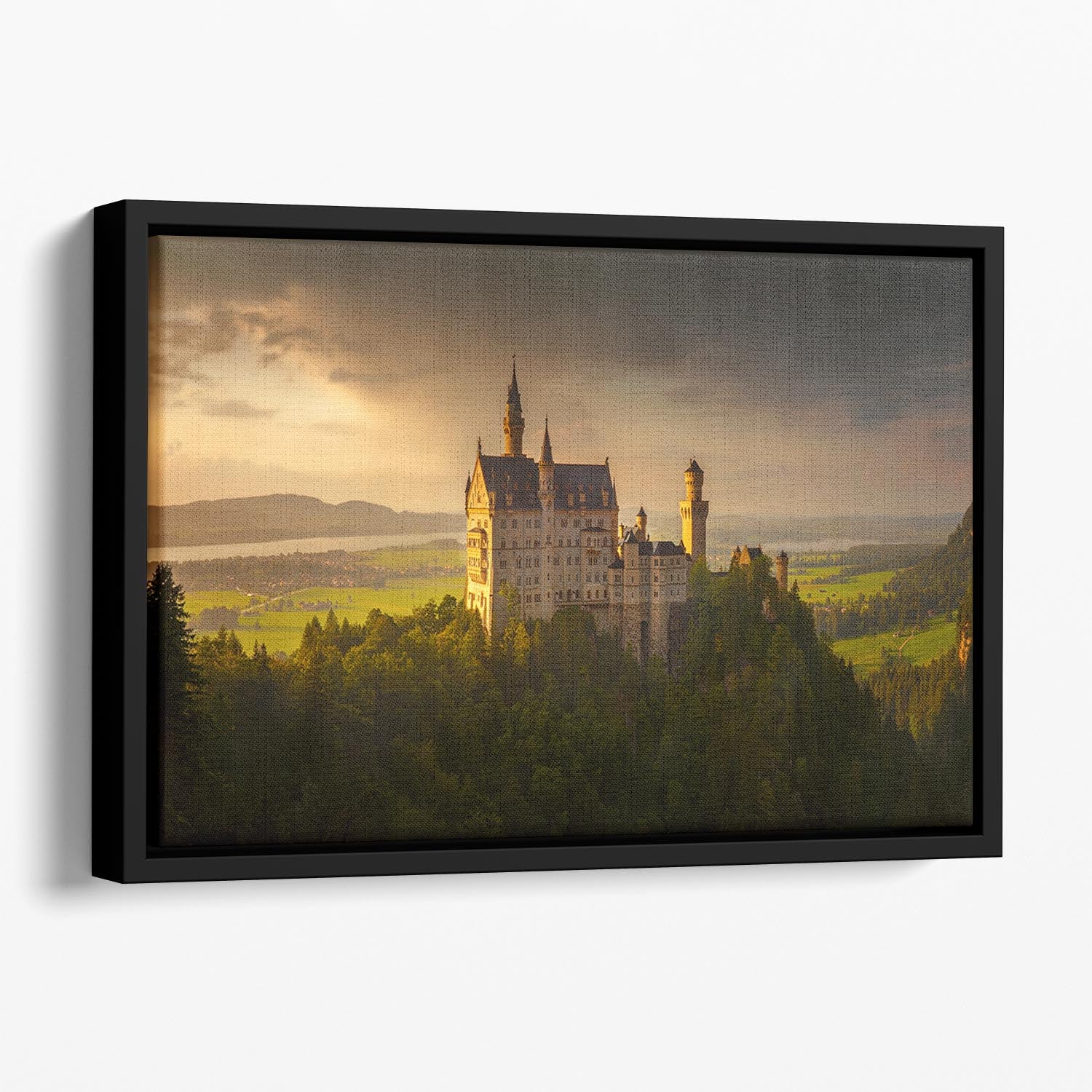 Neuschwanstein Floating Framed Canvas - Canvas Art Rocks - 1