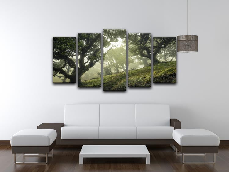 Enchanted Forest 5 Split Panel Canvas - Canvas Art Rocks - 3
