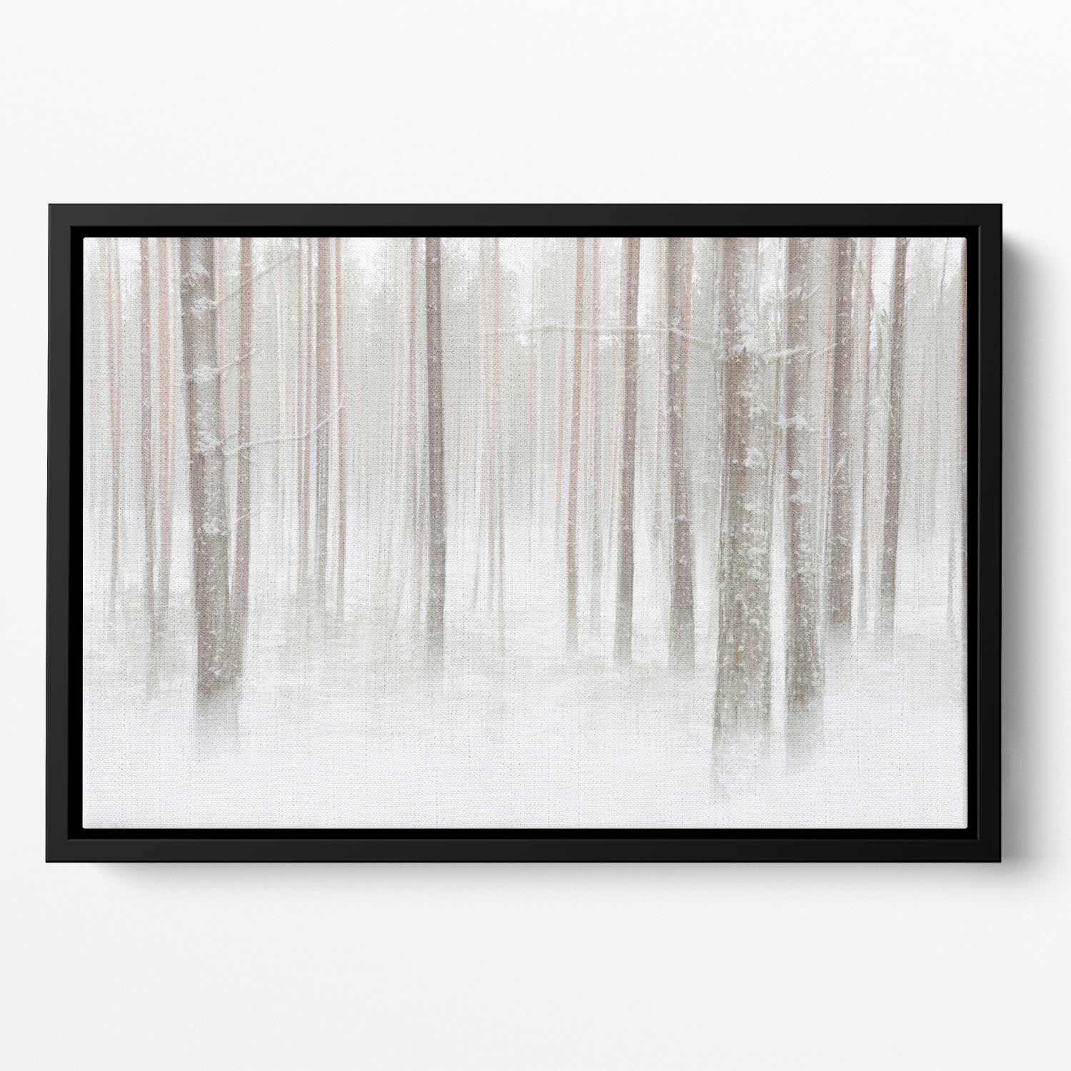 Winterforest In Sweden Floating Framed Canvas - Canvas Art Rocks - 2