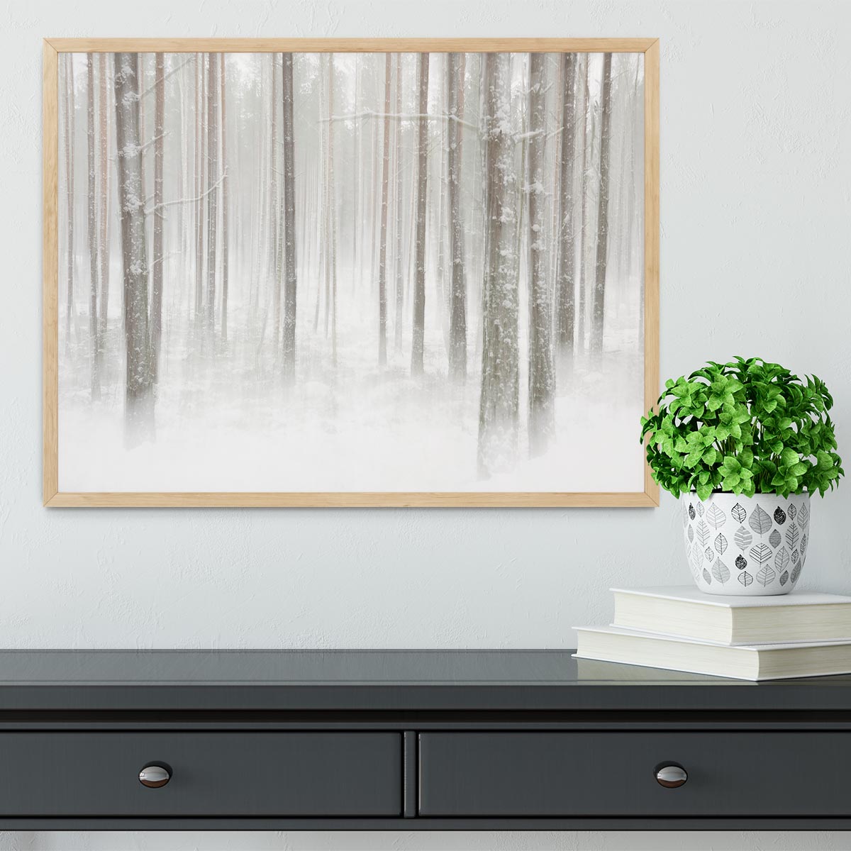 Winterforest In Sweden Framed Print - Canvas Art Rocks - 4