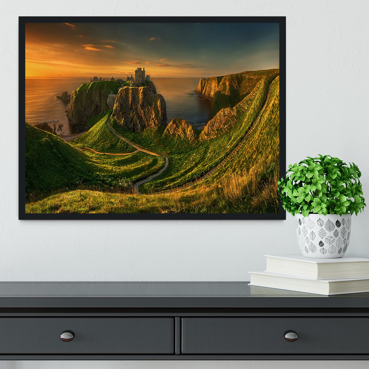 Dunnottar Framed Print - Canvas Art Rocks - 2