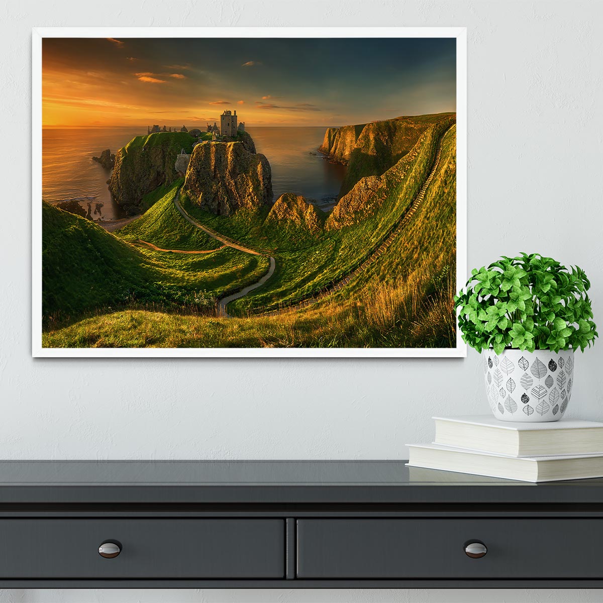 Dunnottar Framed Print - Canvas Art Rocks -6