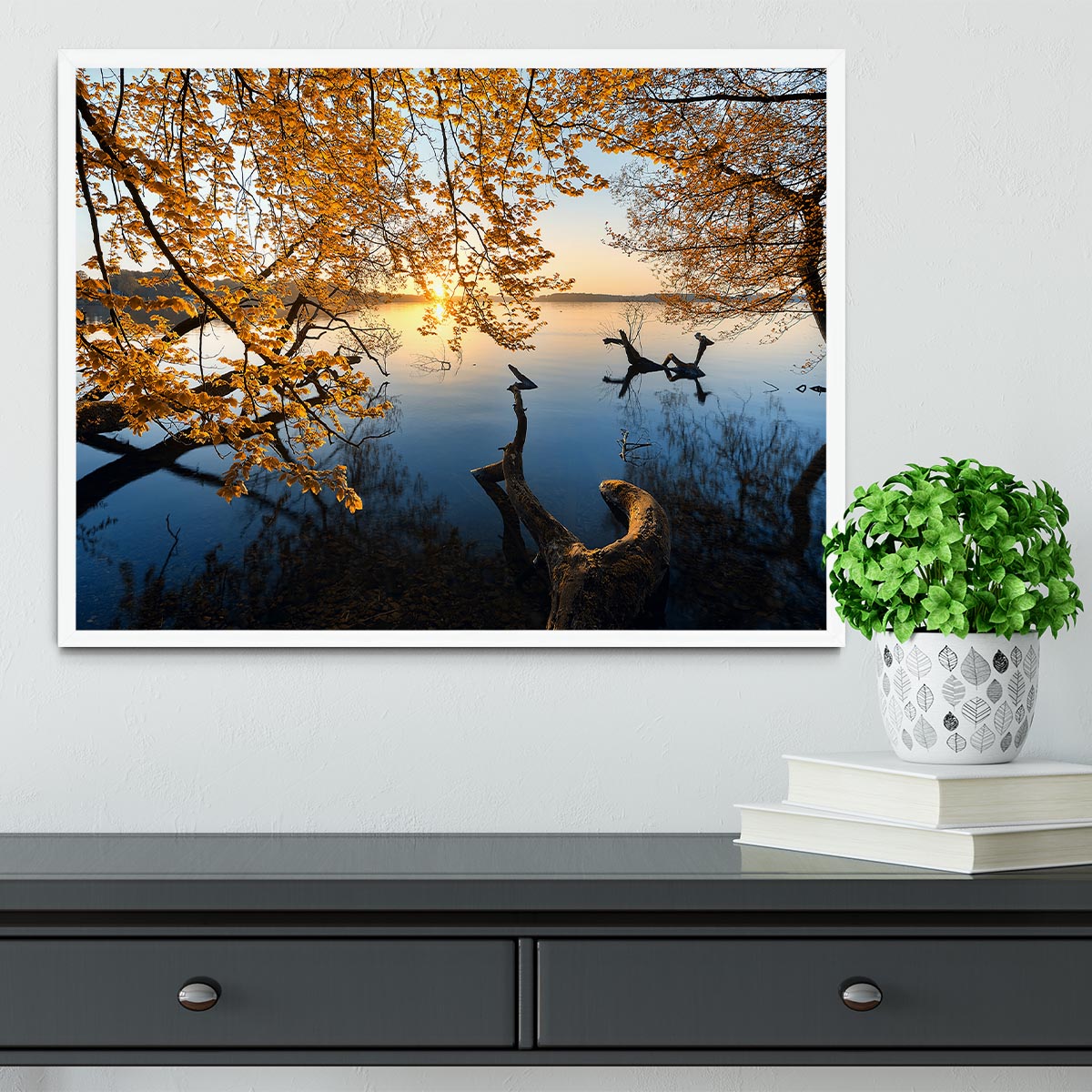 Autumn Morning Framed Print - Canvas Art Rocks -6