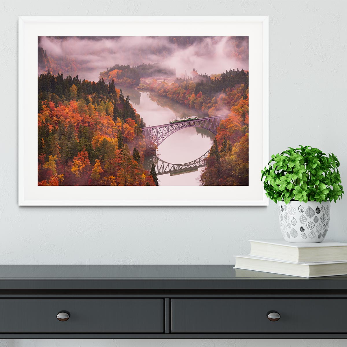 Autumn Tadami Line Framed Print - Canvas Art Rocks - 5