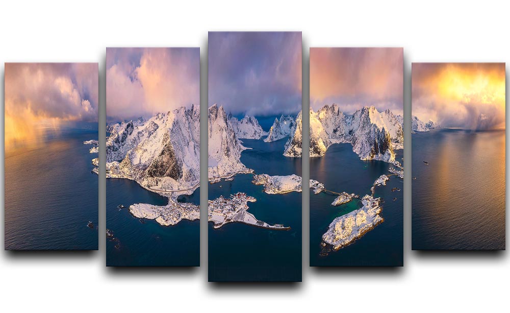 Good Morning, Lofoten 5 Split Panel Canvas - Canvas Art Rocks - 1