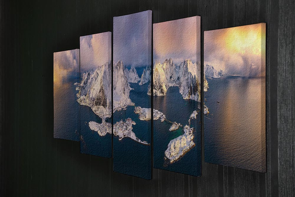 Good Morning, Lofoten 5 Split Panel Canvas - Canvas Art Rocks - 2
