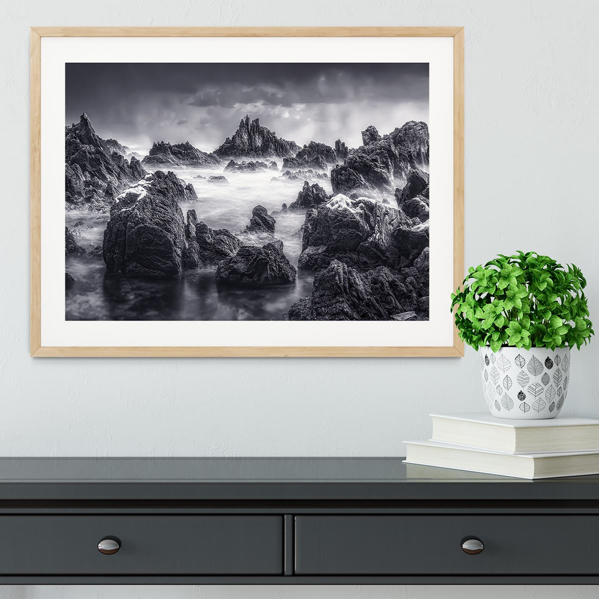 Rocky Seascape Framed Print - Canvas Art Rocks - 3