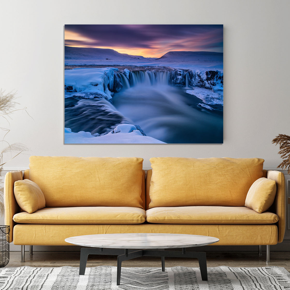 Wintry Waterfall Canvas Print or Poster - Canvas Art Rocks - 4