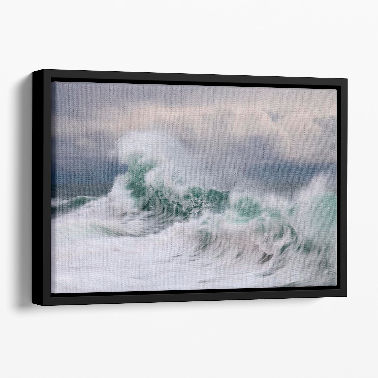 Wave Floating Framed Canvas - Canvas Art Rocks - 1