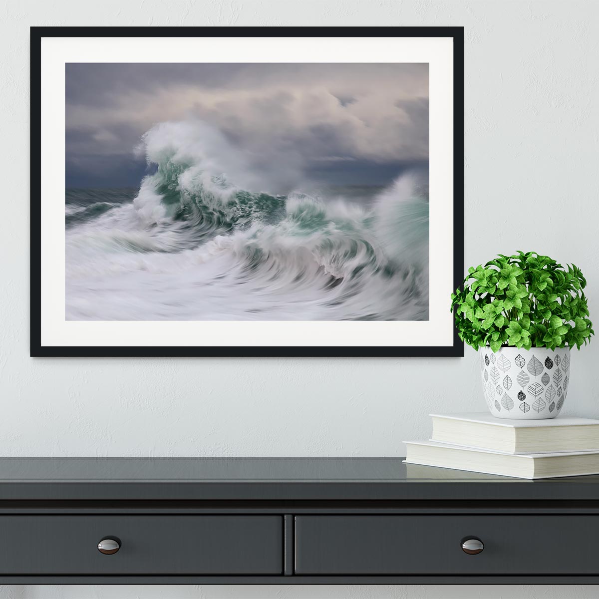 Wave Framed Print - Canvas Art Rocks - 1