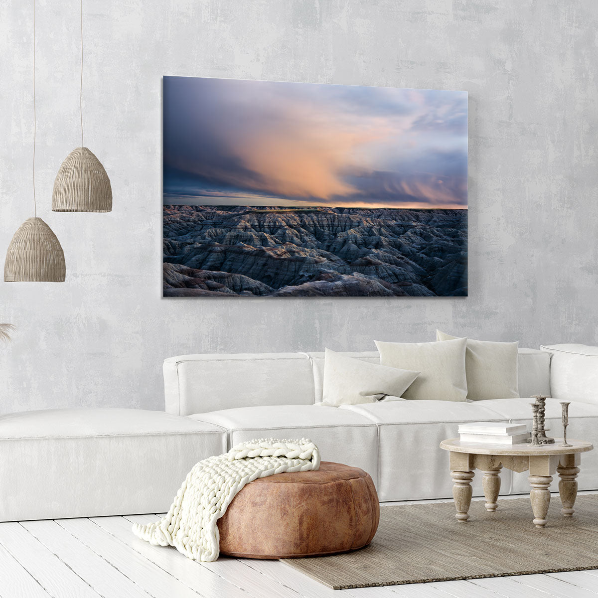 Twilight Over Badlands Canvas Print or Poster - Canvas Art Rocks - 6