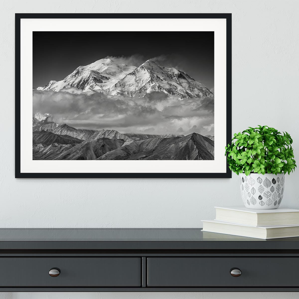 Denali From The Opposing Ridge Line Framed Print - Canvas Art Rocks - 1