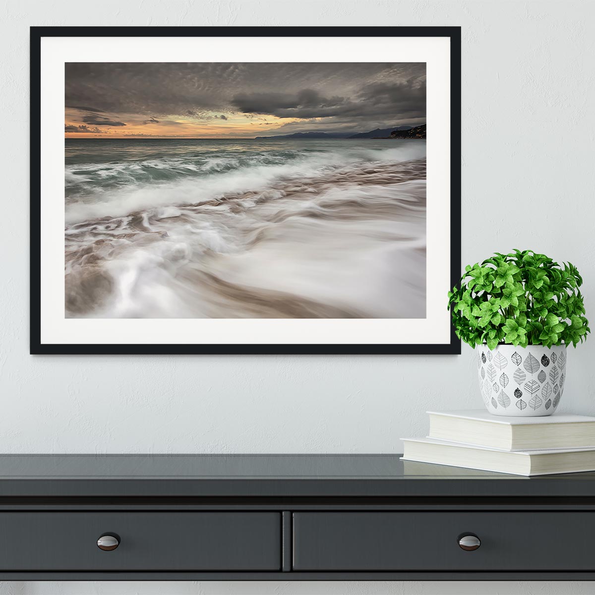 The Sea Framed Print - Canvas Art Rocks - 1