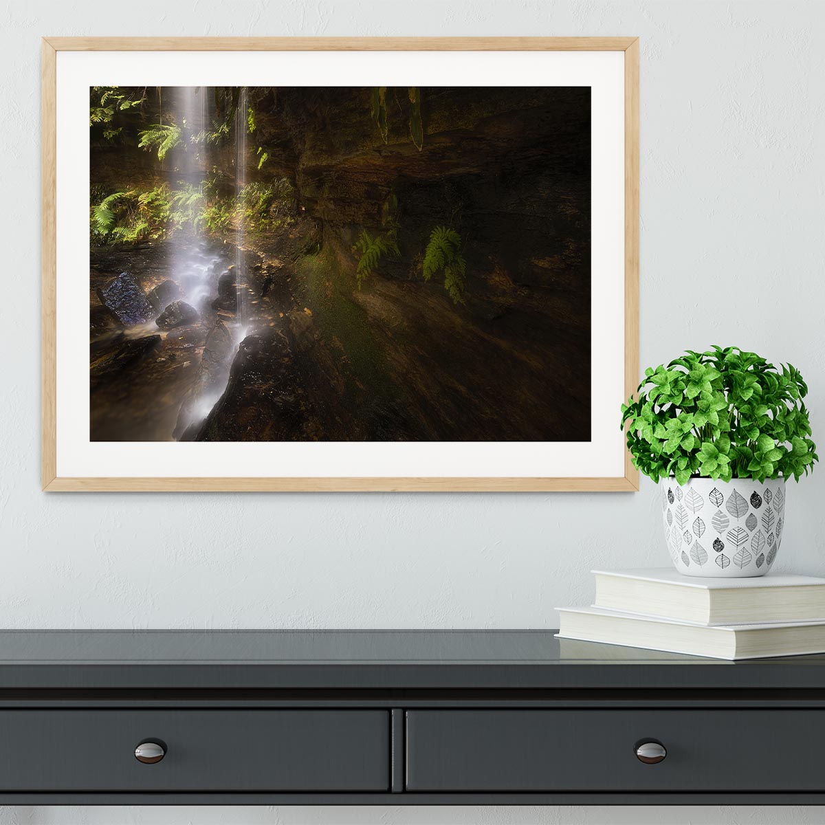 Hidden Waterfalls 2 Framed Print - Canvas Art Rocks - 3