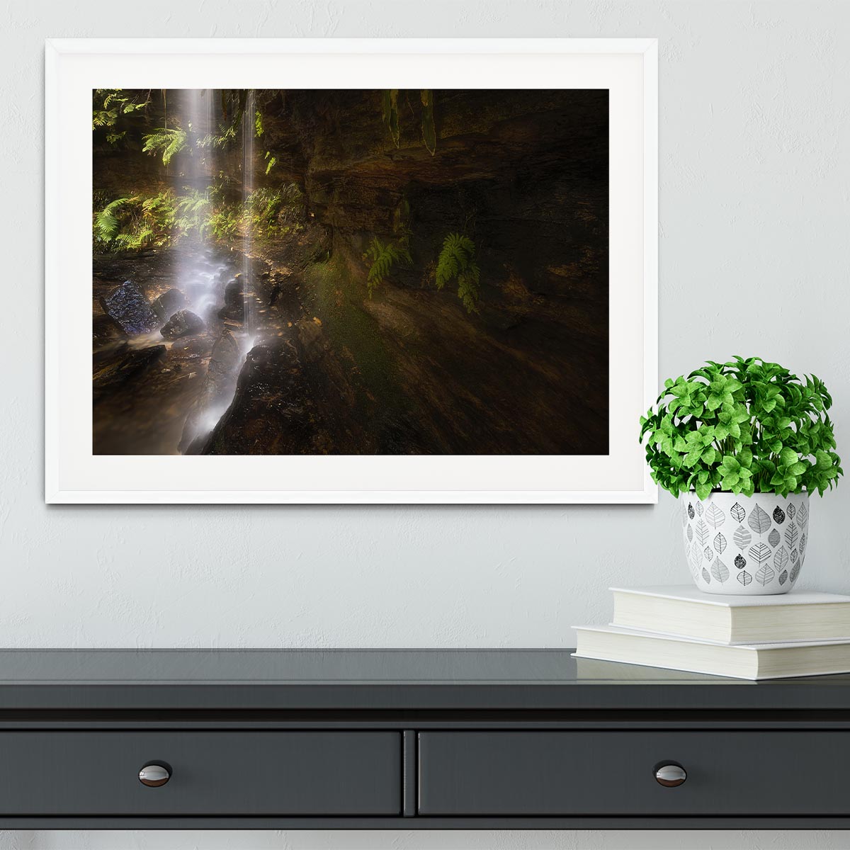 Hidden Waterfalls 2 Framed Print - Canvas Art Rocks - 5