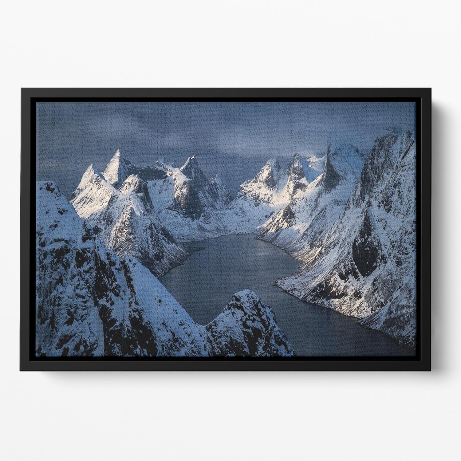 Kjerkfjorden Floating Framed Canvas - Canvas Art Rocks - 2