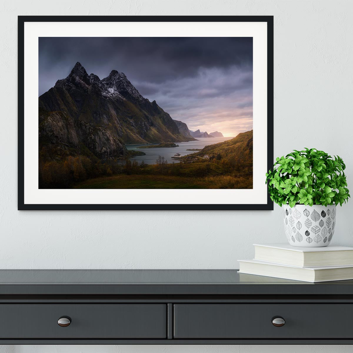 The Fjord Framed Print - Canvas Art Rocks - 1