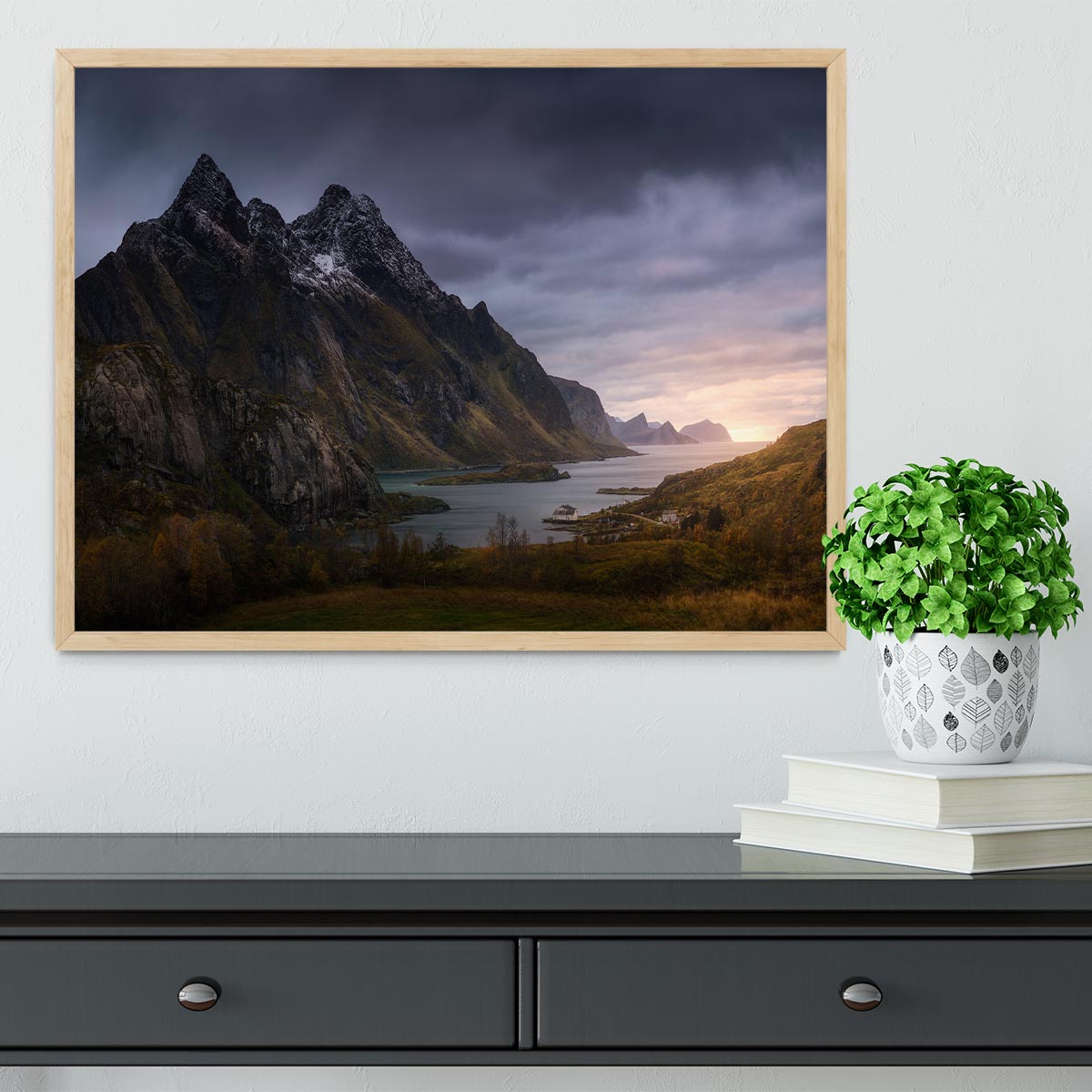 The Fjord Framed Print - Canvas Art Rocks - 4