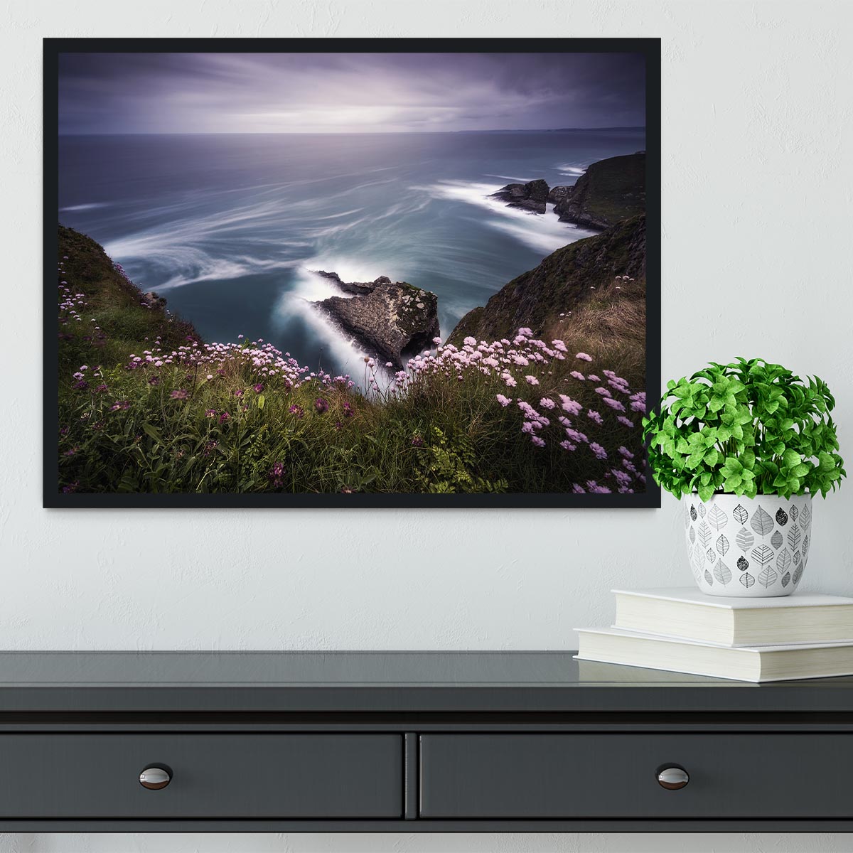 On The Edge Of The Cliff Framed Print - Canvas Art Rocks - 2