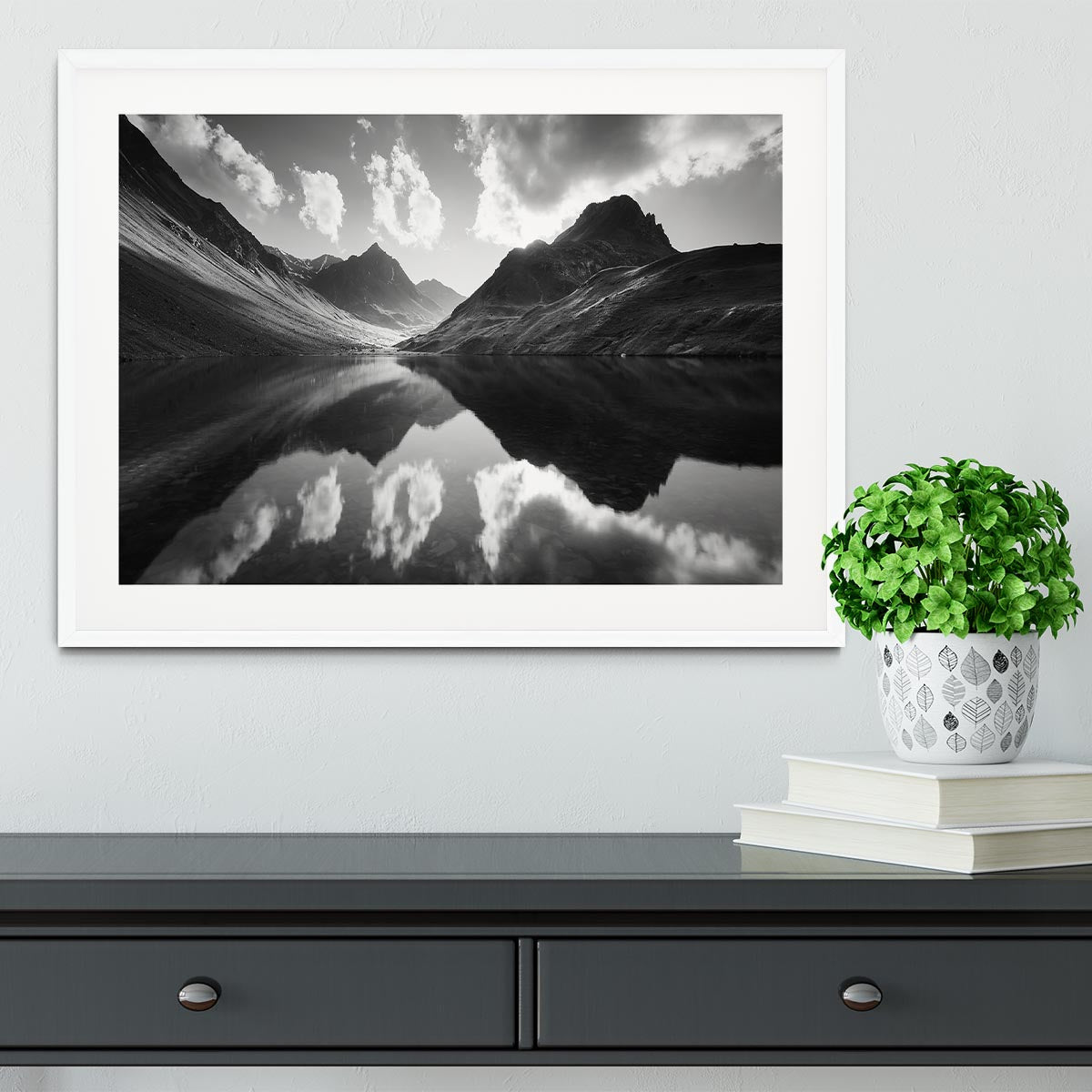 Mountain Reflection Framed Print - Canvas Art Rocks - 5