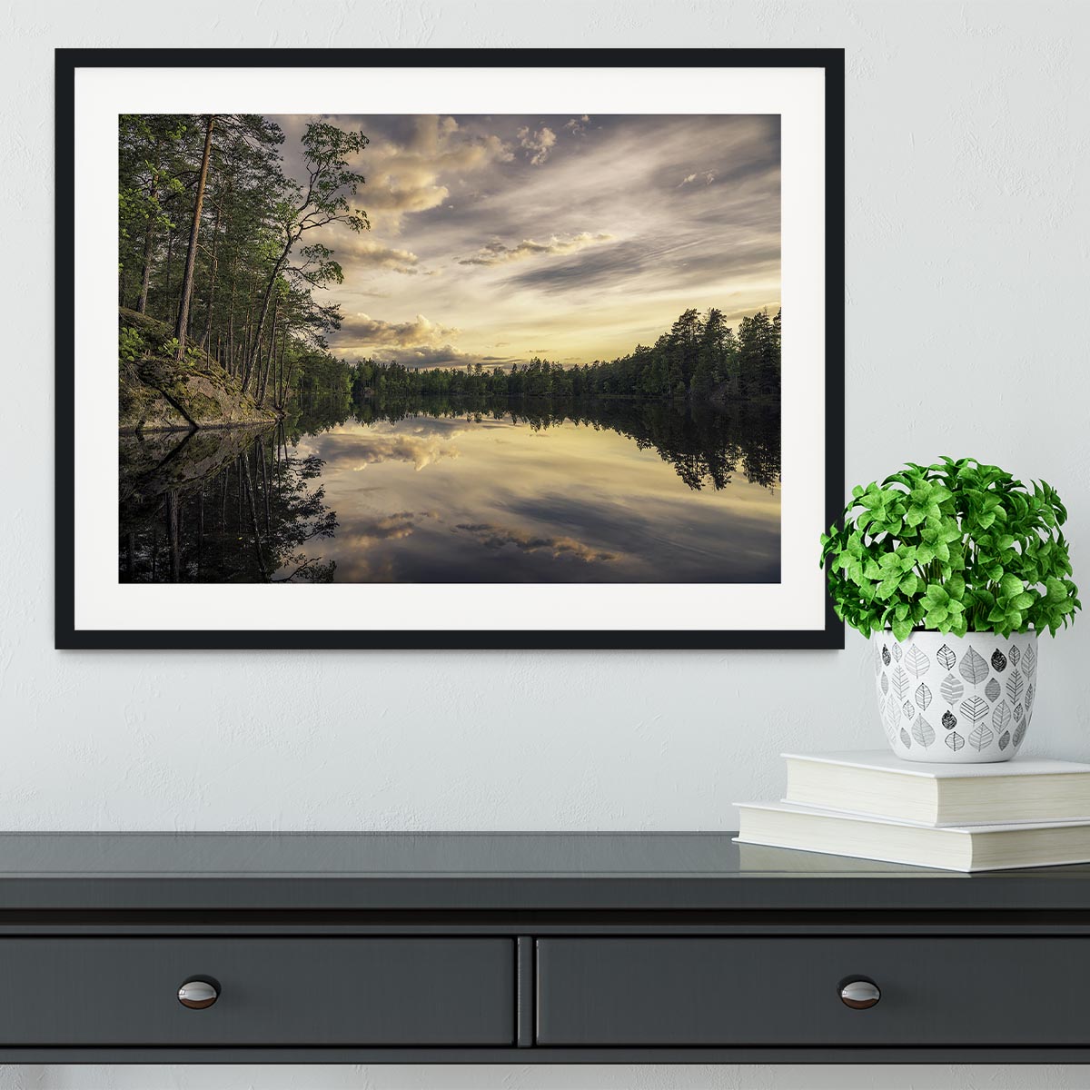 Lake Tarmsjapn Sweden Framed Print - Canvas Art Rocks - 1