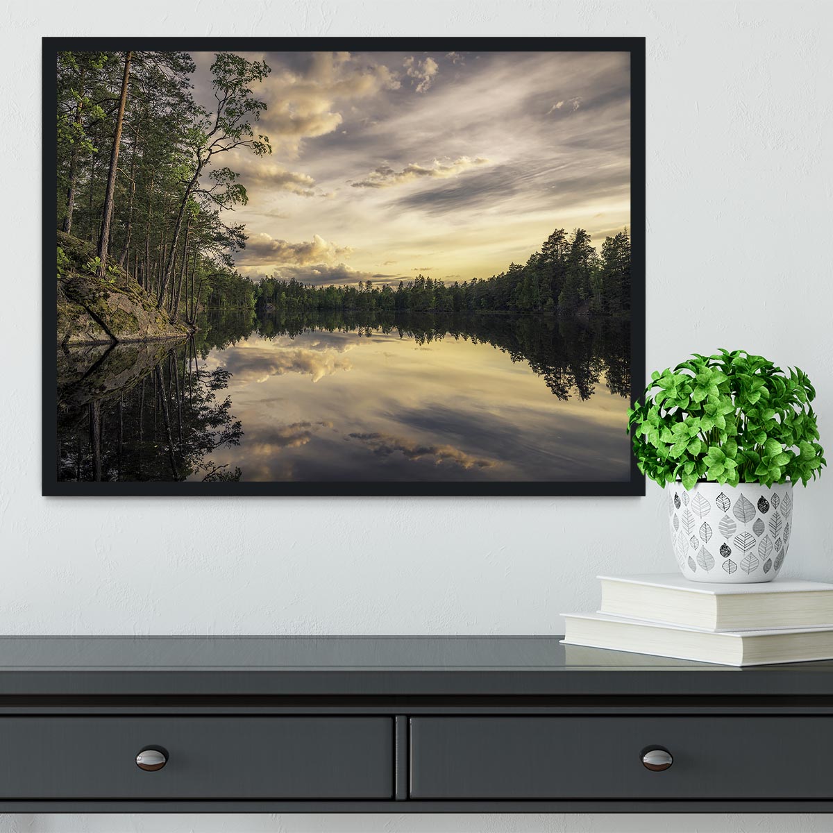 Lake Tarmsjapn Sweden Framed Print - Canvas Art Rocks - 2