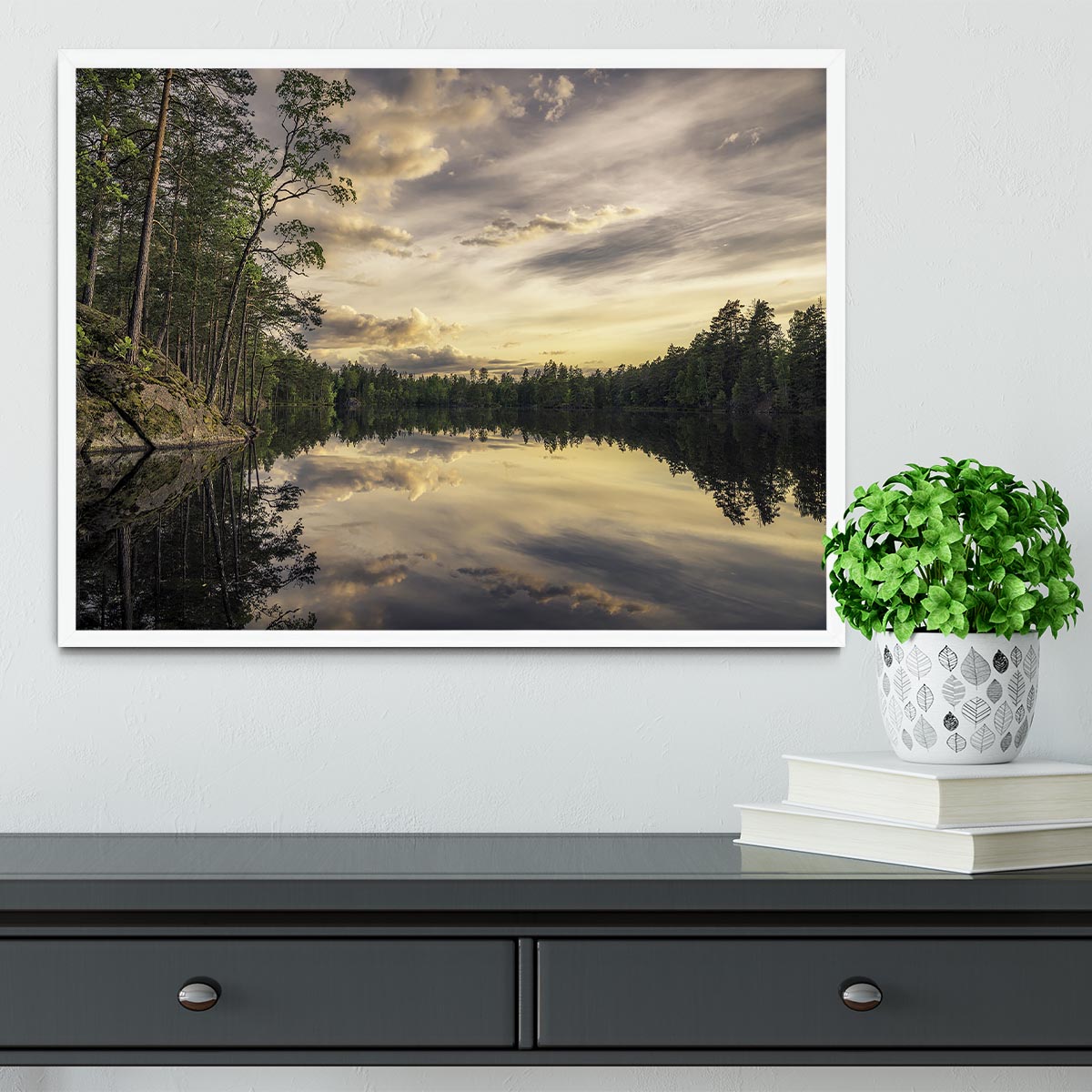 Lake Tarmsjapn Sweden Framed Print - Canvas Art Rocks -6