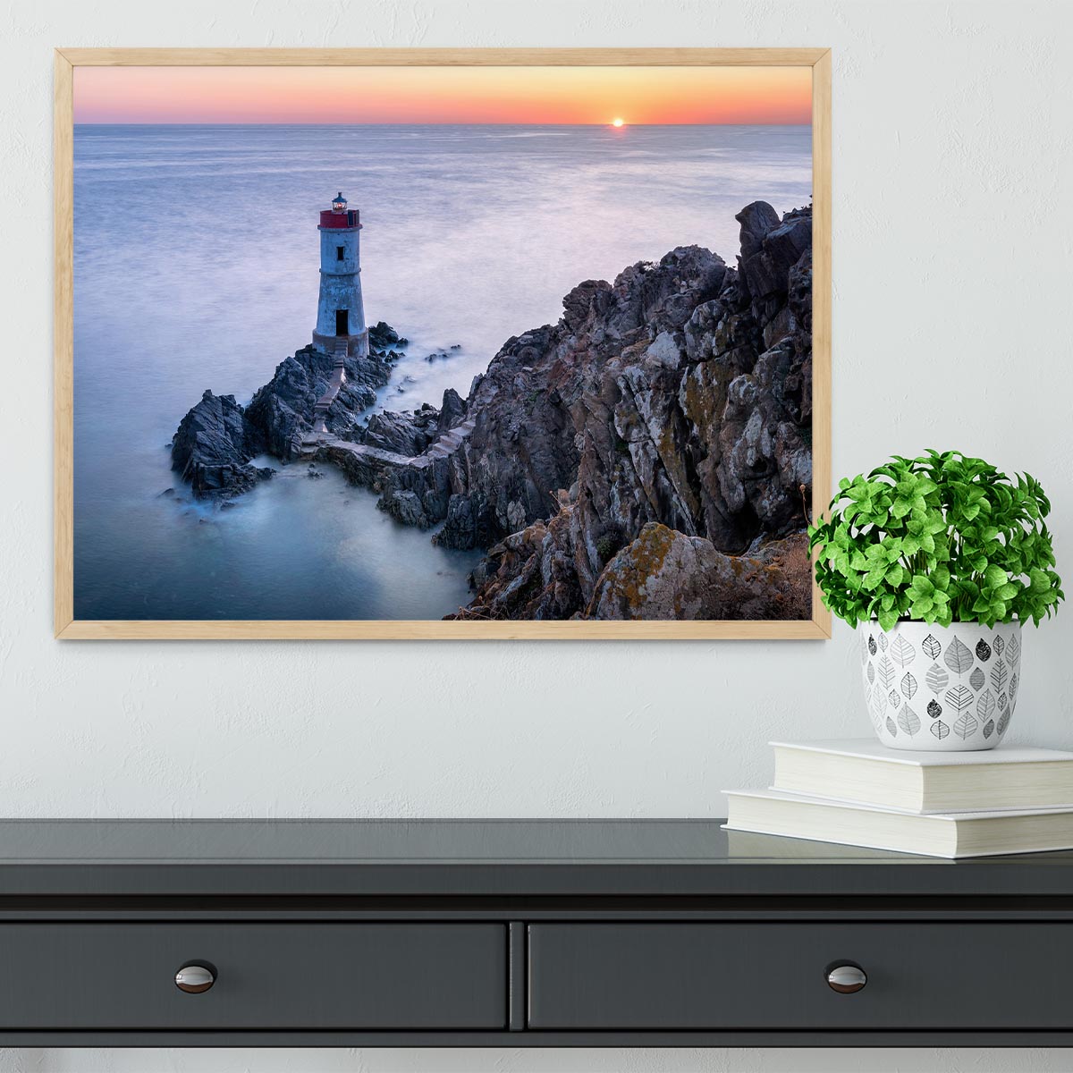 Two Lights Framed Print - Canvas Art Rocks - 4