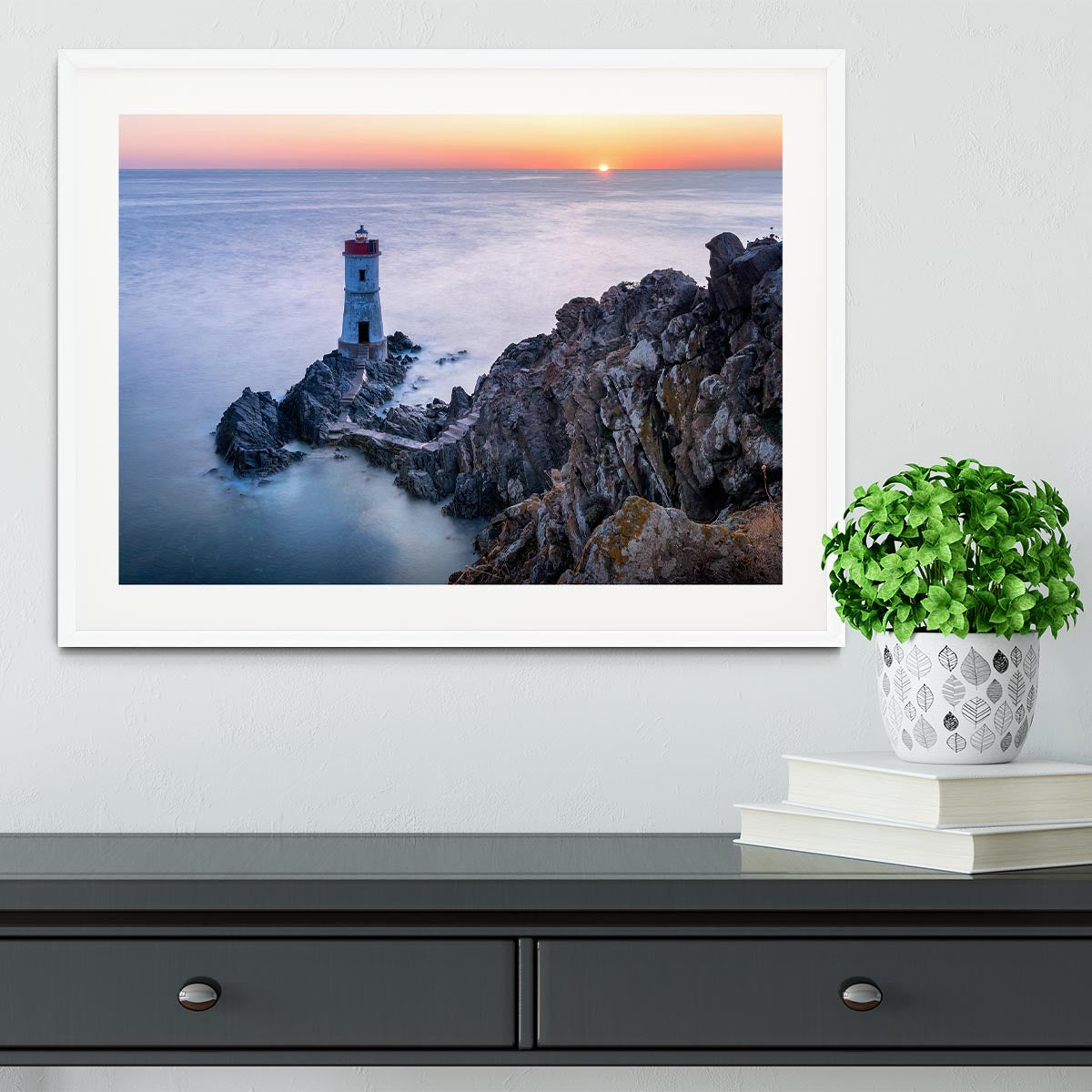 Two Lights Framed Print - Canvas Art Rocks - 5