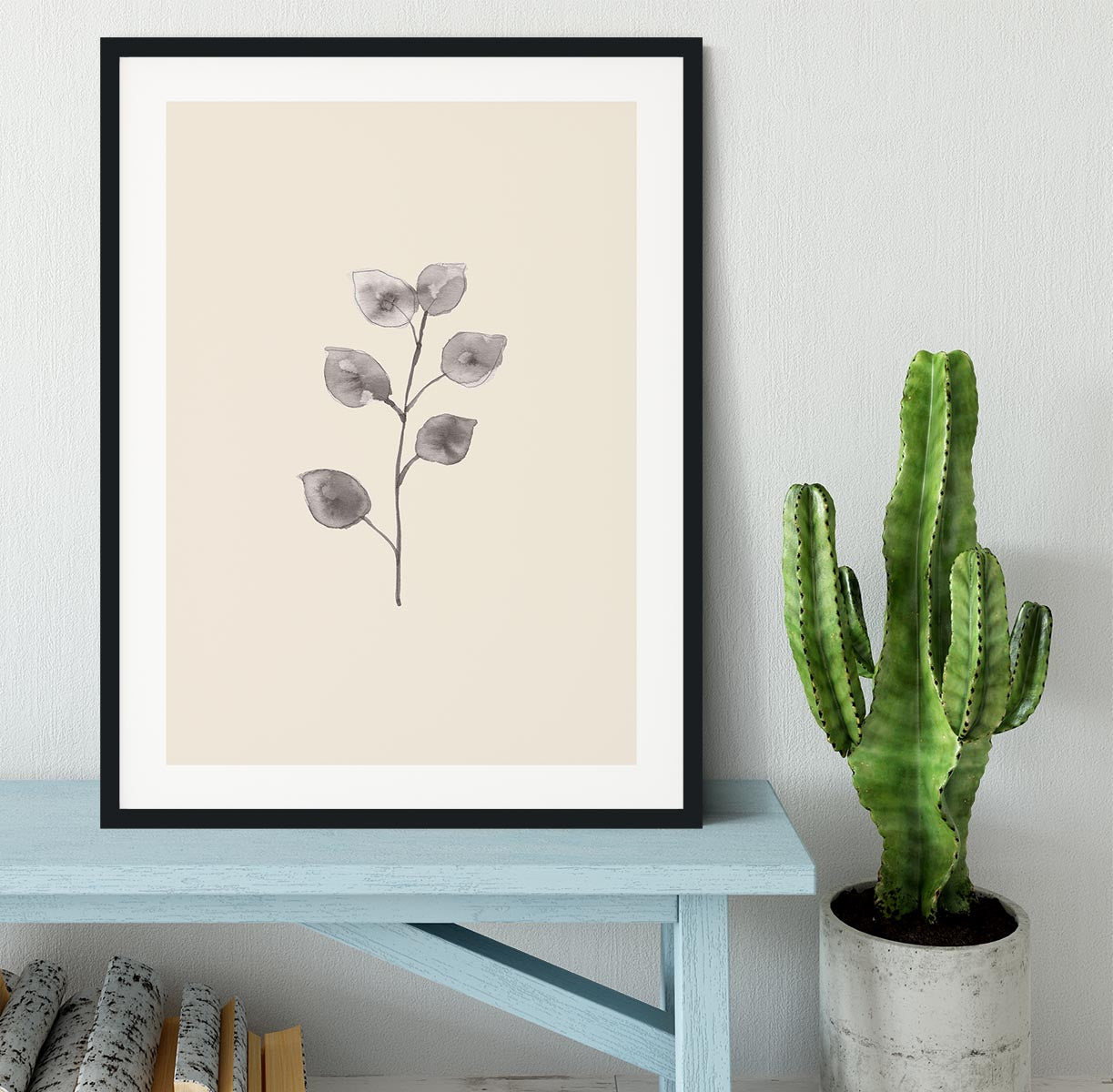 Eucalyptus Twig Framed Print - Canvas Art Rocks - 1