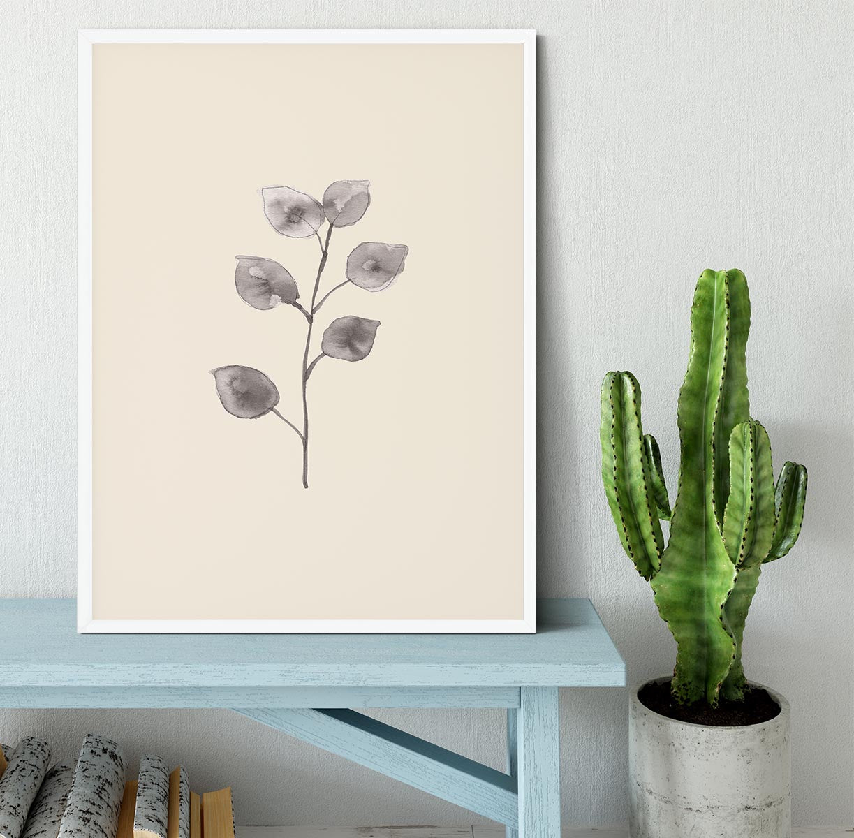 Eucalyptus Twig Framed Print - Canvas Art Rocks -6