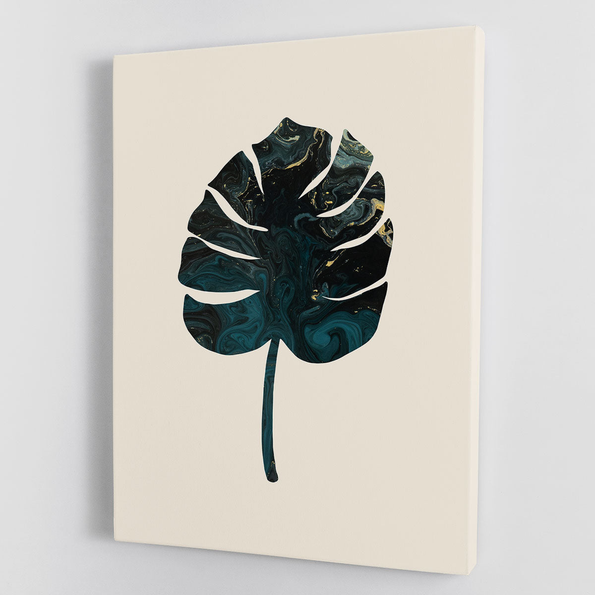 Monstera Marble Green Canvas Print or Poster - Canvas Art Rocks - 1