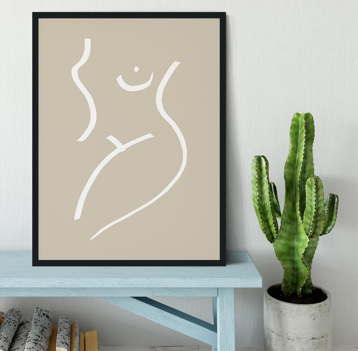 Body Sketch Sand Framed Print - Canvas Art Rocks - 2